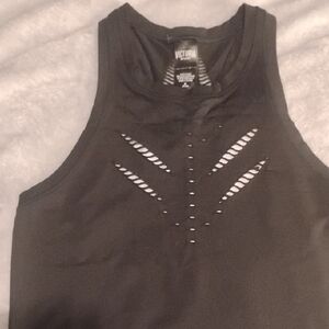 Victoria Sport Black Laser-Cut Racerback Tank Top